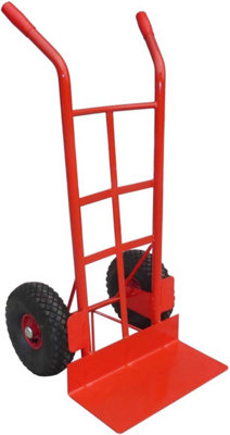 LiftMate Heavy Duty Sack Truck Barrow for Rough Terrain, Hand Trolley with Large Toe Plate & Pneumatic Wheels, 450kg Capacity