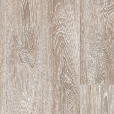 Light Beige Wood Effect Anti-Slip Vinyl Flooring For LivingRoom, Kitchen, 3.8mm Thick Vinyl Sheet-4m(13'1") X 2m(6'6")-8m²