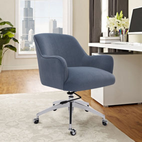 Light Blue Office Home Chair Computer Desk Chair Swivel Adjustable Lift
