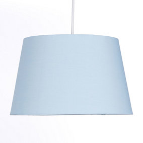 Light Blue Tapered Drum Shade for Ceiling and Table Lamp 12 Inch Shade
