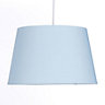 Light Blue Tapered Drum Shade for Ceiling and Table Lamp 14 Inch Shade