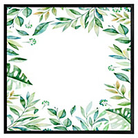 Light botanical leaves (Picutre Frame) / 16x16" / Oak