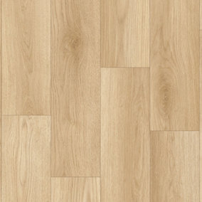 Light Brown Anti-Slip Wood Effect Vinyl Flooring For DiningRoom Hallways Conservatory And Kitchen Use-7m X 3m (21m²)