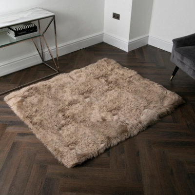 Light Brown Rectangle Sheepskin - 130 x 150cm