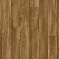Light Brown Wood Effect Anti-Slip Vinyl Flooring For DiningRoom LivingRoom Kitche And Conservatory Use-5m X 4m (20m²)