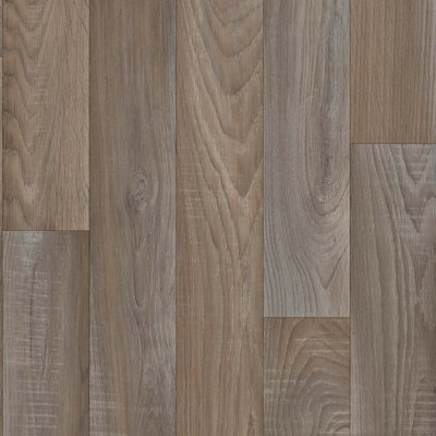 Light Brown Wood Effect Anti-Slip Vinyl Flooring For LivingRoom