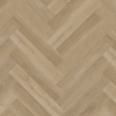 Light Brown Wood Effect Herringbone Vinyl Tile, 2.0mm Matte Luxury Vinyl Tile For Commercial & Residential Use,5.0189m² Pack of 80