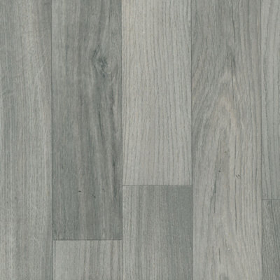 Light Brown Wood Effect Non-Slip Vinyl Flooring for Dining Room, Kitchen & Living Room 1m X 3m (3m²)