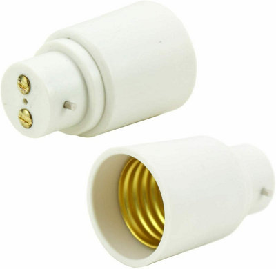 Light Bulb Socket Converter - B22 Bayonet Cap To E27 Edison Screw - 60W Max Load