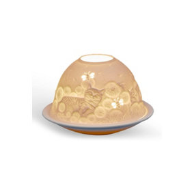 Light Glow Dome Tealight Holder Cats and Bees