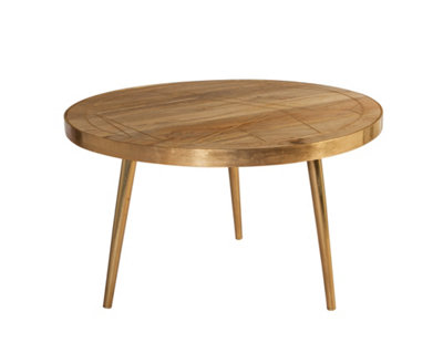 Light Gold Stylish Round Coffee Table