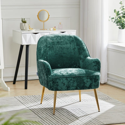 Light green velvet deals chair