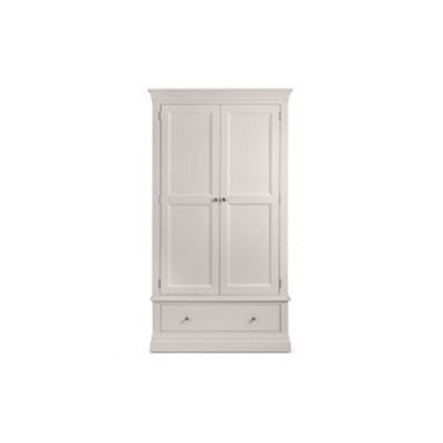 Light Grey 2 Door 1 Drawer Wardrobe