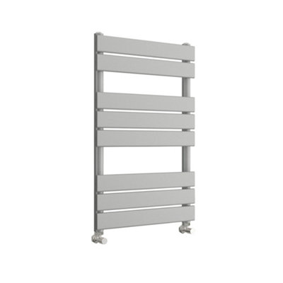 Light Grey 500x800mm Flat Panel Towel Radiator - Modern Hydronic ...