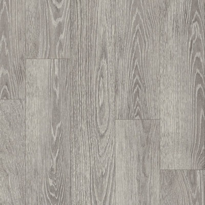 Light Grey Anti-Slip Wood Effect Vinyl Flooring For LivingRoom DiningRoom Hallways And Kitchen Use-3m X 3m (9m²)