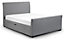 Light Grey Fabric Bed Frame - Super King 6ft (180cm)