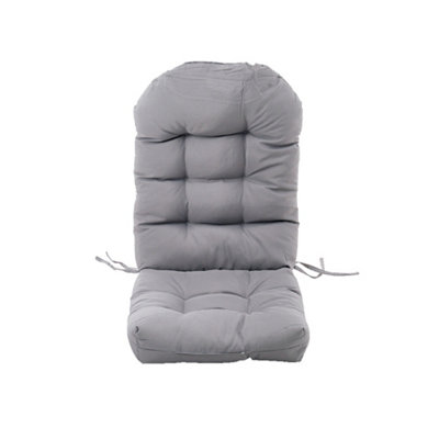 Light Grey Garden Chair Seat Pad Cushion Waterproof Outdoor Bench