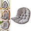 Light Grey Garden Egg Chair Hanging Basket Chair Hammock Seat Pad Cushion 80 x 120 cm