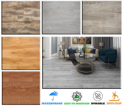 Light Grey Luxury Click SPC Vinyl Flooring - 100% Waterproof, Ideal for ...