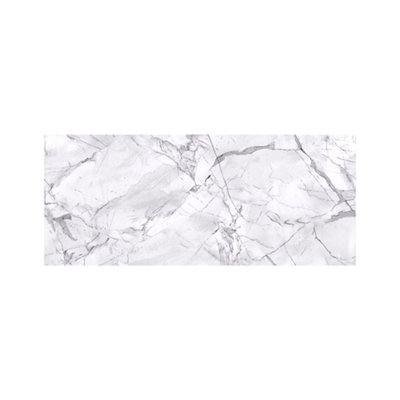 Light Grey Marble Effect Glass Bathroom Splashback