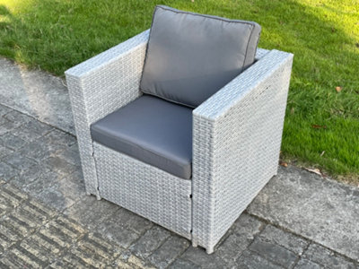 Single grey outlet rattan chair