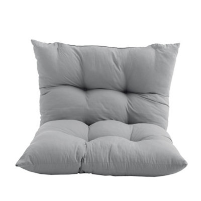 Light Grey Rectangular Outdoor Garden Tufted Bench Cushion Seat