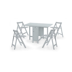 Light Grey Savoy Dining Set (1 Table and 4 Chairs)