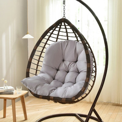 Indoor Outdoor Swing Hanging Basket Seat Round Cushion Garden Rattan Chair Pad