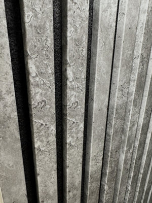 Light Grey Slat Wall Panel - FLLOW - Pack of 2 panels, 30x30 cm each