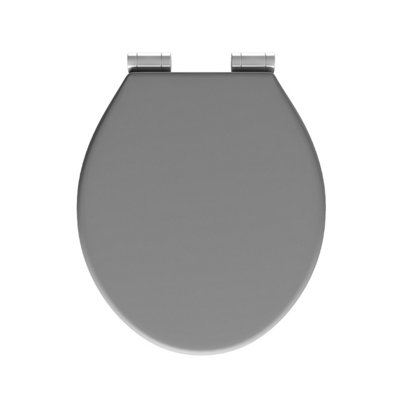 Light Grey Soft Closing Toilet Seat DIY at B&Q