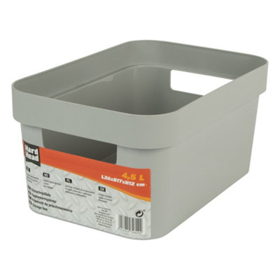 Light Grey Storage Box - 26cm (4.5L) x 2