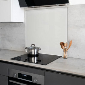 Light Grey Toughened Glass Kitchen Splashback - 600mm x 600mm