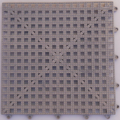 Light Grey Versatile Non Slip Floor Tile (Pack of 4)