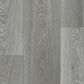 Light Grey Wood Effect Anti-Slip  Vinyl Flooring For DiningRoom LivngRoom Hallways Conservatory And Kitchen Use-1m X 3m (3m²)