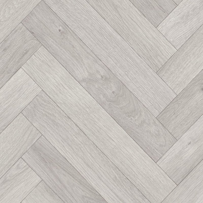 Light Grey Wood Effect Anti-Slip Vinyl Flooring For LivingRoom, Kitchen, 2.8mm Thick Vinyl Sheet-1m(3'3") X 3m(9'9")-3m²