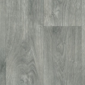 Light Grey Wood Effect Anti-Slip Vinyl Sheet For LivingRoom DiningRoom Conservatory And Kitchen Use-9m X 3m (27m²)