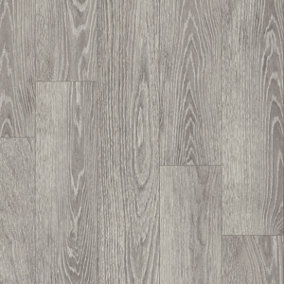 Light Grey  Wood Effect Vinyl Flooring For LivingRoom DiningRoom Hallways Conservatory And Kitchen Use-6m X 3m (18m²)