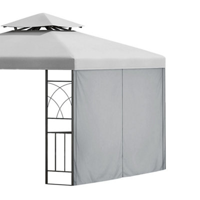 Light Grey Zipper Gazebo Universal Replacement Side Wall 3M (W) x 2.13M (H)