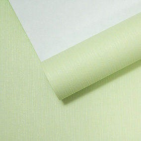 Light Lime Wallpaper Plain  Stripe Non-Woven Vinyl Paste The Wall