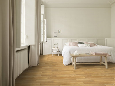 Light Oak Effect Vinyl Flooring 3m x 2m (6m2) - 6