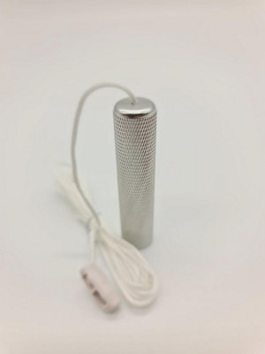 Light Pull cords - Silver pull with White Cord