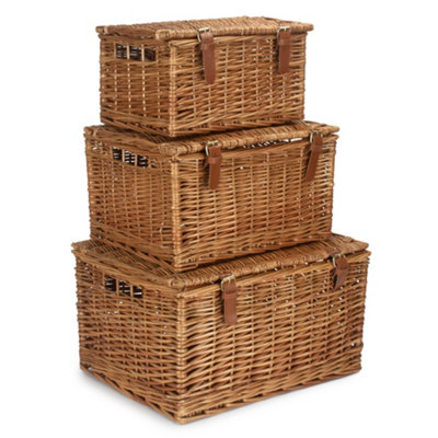 Light Steamed Windsor Wicker Picnic Basket