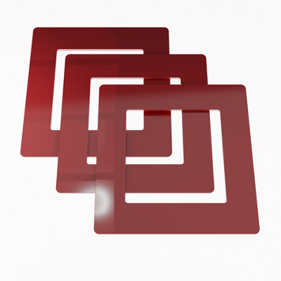 Light Switch / Single Socket Surround - Dark Red - 3 pack