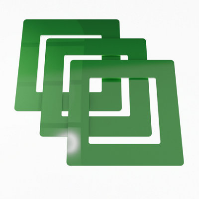 Light Switch / Single Socket Surround - Green - 3 pack