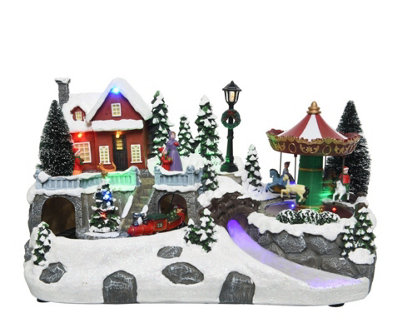 Light Up LED Christmas Decoration - Fibre Optic Christmas Village - 19 Lights Price Comparisons | Compare The Build
