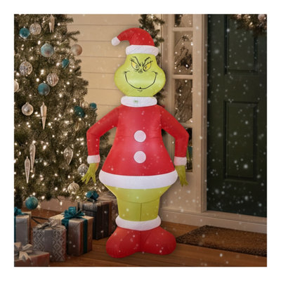 Light Up LED Grinch Inflatable - 120cm