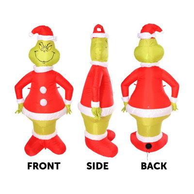 Light Up LED Grinch Inflatable - 120cm