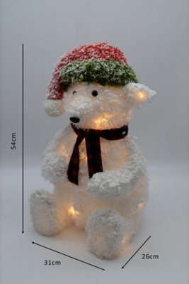 Light Up Polar Bear Christmas Decoration - 7