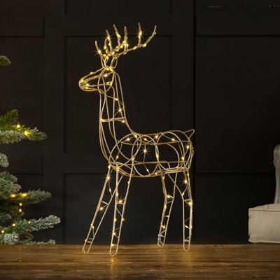 Light up reindeer outdoor deals battery operated