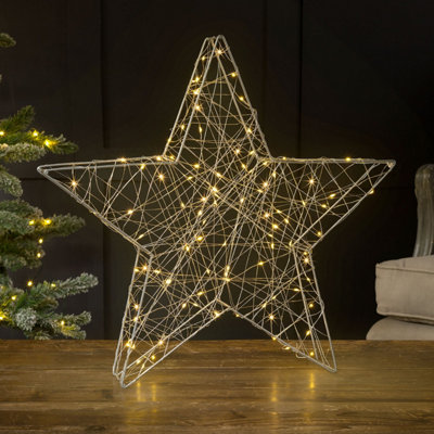 Star Christmas Light Micro LED Battery Operated with Timer Indoor